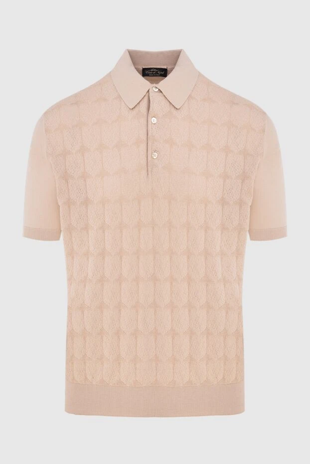 Cesare di Napoli man cotton and silk polo beige for men buy with prices and photos 173370 - photo 1