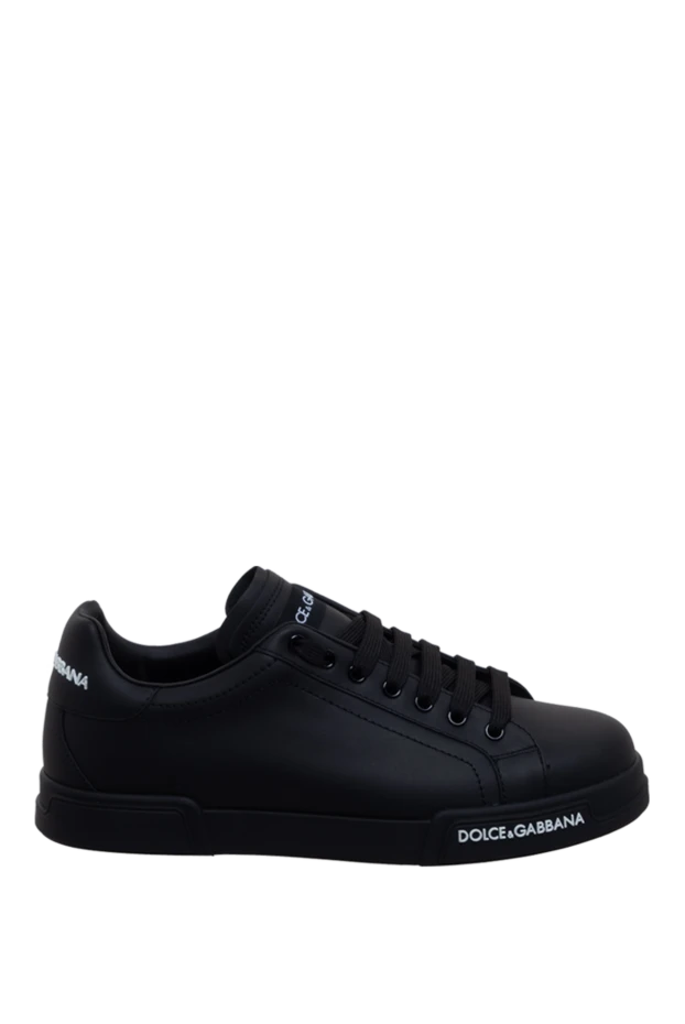 Dolce & Gabbana man men's black genuine leather sneakers buy with prices and photos 173421 - photo 1