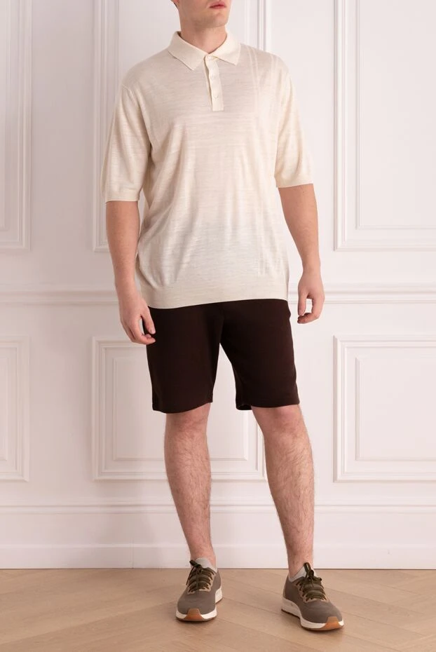 Cesare di Napoli man cotton shorts for men, brown buy with prices and photos 173433 - photo 2
