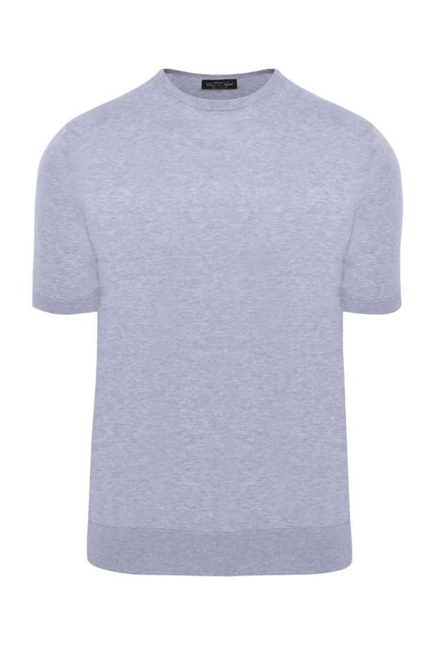 Cesare di Napoli short sleeve cotton jumper gray for men 173438 - photo 1