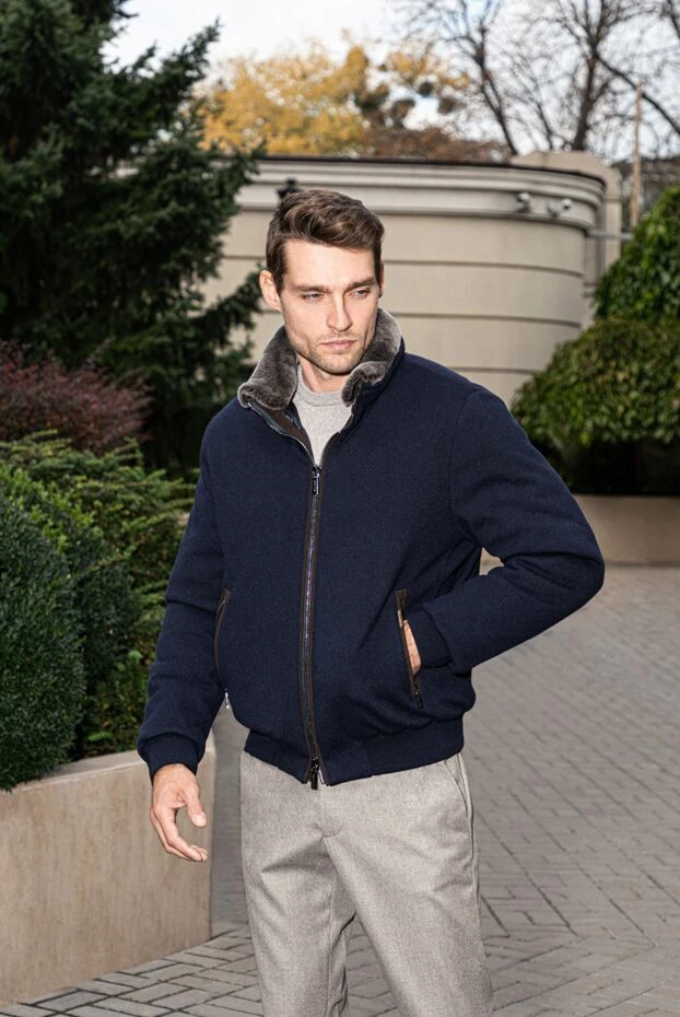 Cesare di Napoli джемпер с коротким рукавом хлопковый бежевый базовый мужской 173442 - фото 2