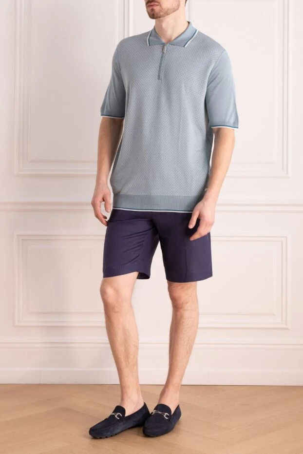 Loro Piana man men's purple linen shorts buy with prices and photos 173461 - photo 2
