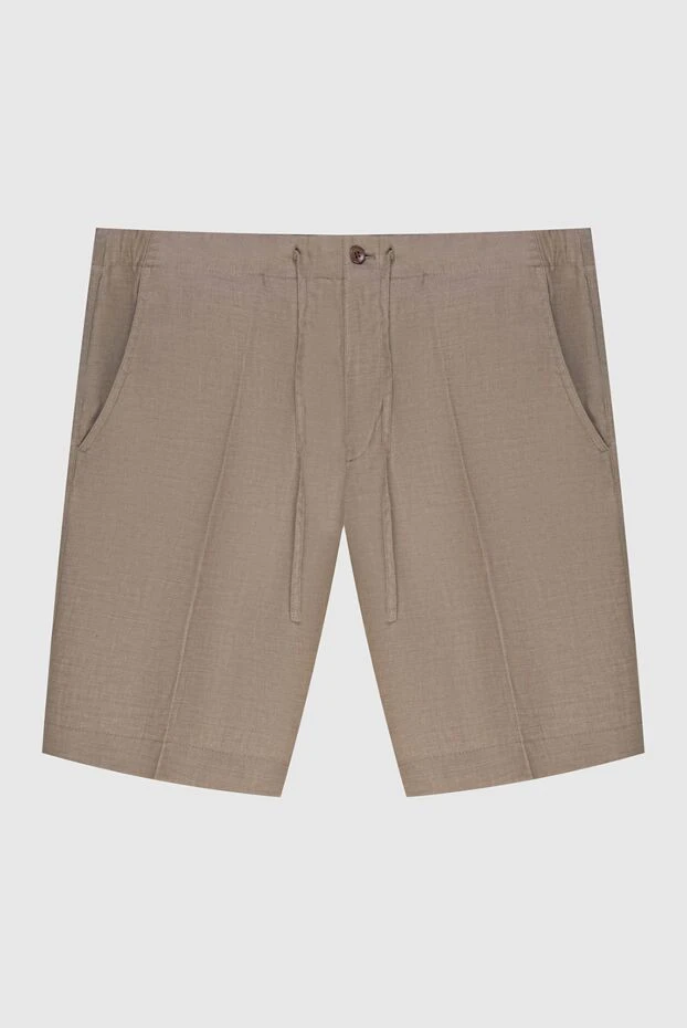 Loro Piana мужские шорты из льна бежевые мужские купить с ценами и фото 173462 - фото 1