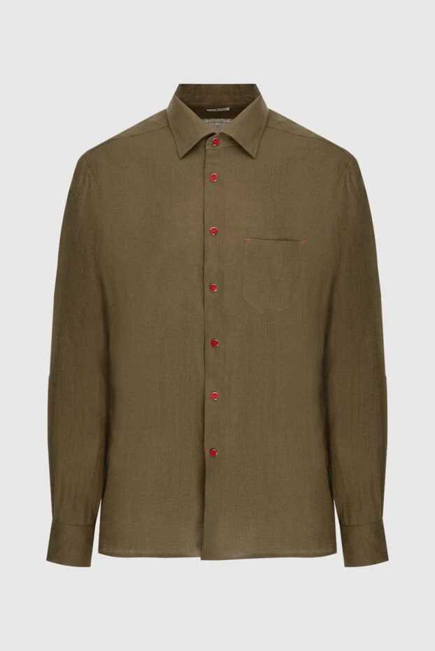 Kiton brown linen shirt for men 173480 - photo 1