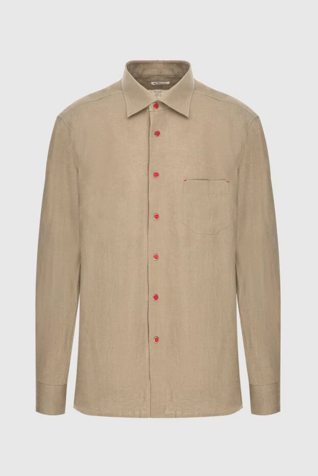 Kiton beige linen shirt for men 173481 - photo 1