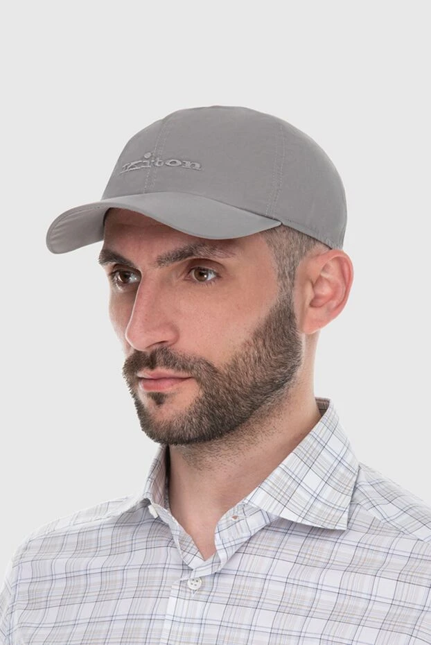 Kiton man cotton and nylon cap gray for men 173486 - photo 2