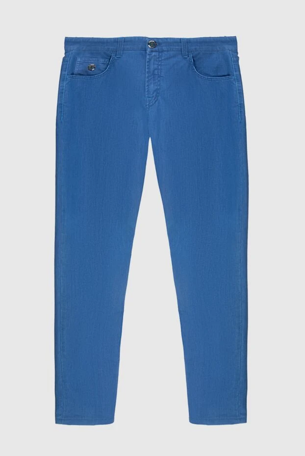 Stefano Ricci джинсы классические мужские голубые с карманами 173489 - фото 1