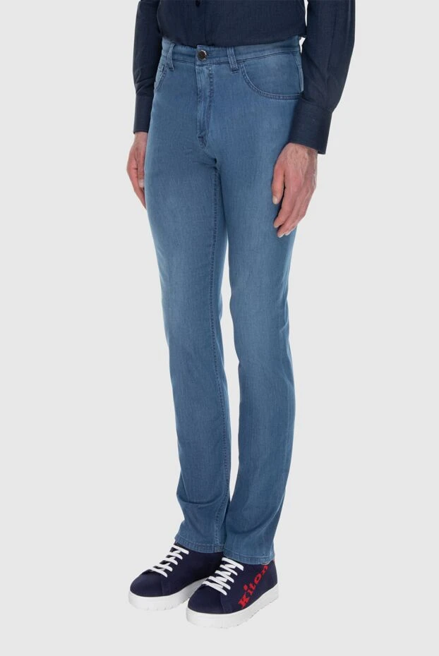 Stefano Ricci men's blue jeans with a classic belt 173495 - photo 3