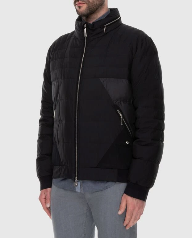 Stefano Ricci куртка мужская черная стеганая на застежке 173514 - фото 3