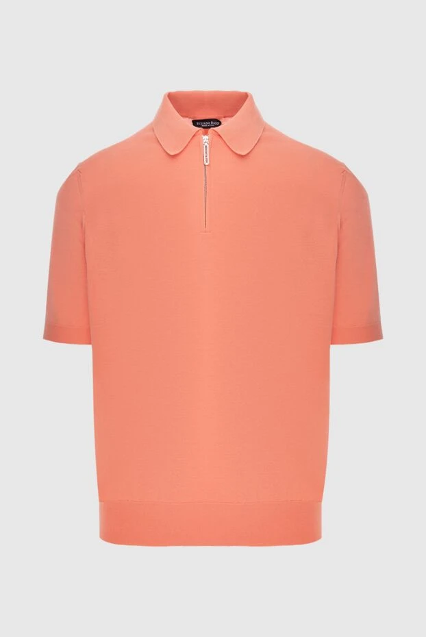 Orange cotton polo for men - photo 1