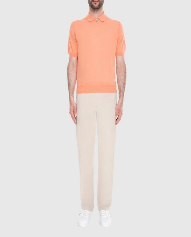 Stefano Ricci coral cotton polo shirt with short sleeves and zip 195499 - photo 2