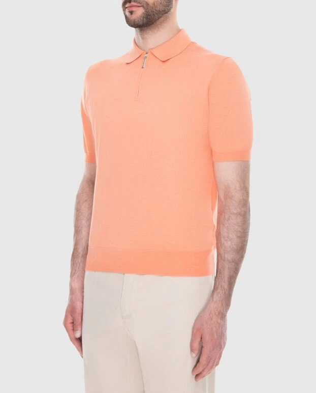 Stefano Ricci coral cotton polo shirt with short sleeves and zip 195499 - photo 3