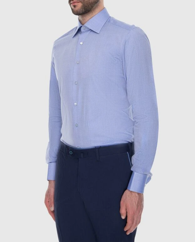 Stefano Ricci cotton men's lavender shirt with french cuffs 173522 - photo 3