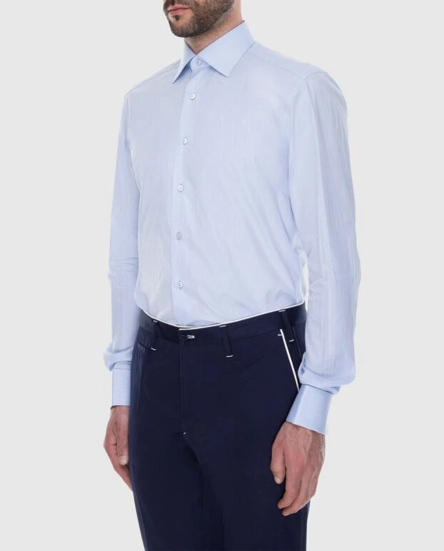 Stefano Ricci men's blue cotton classic shirt 173526 - photo 3