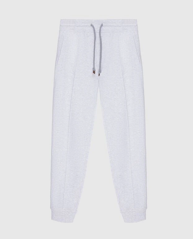 Brunello Cucinelli sports pants for men made of cotton gray 173547 - photo 1