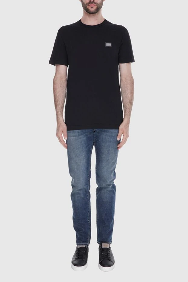 Dolce & Gabbana мужские футболка из хлопка черная мужская купить с ценами и фото 173566 - фото 2