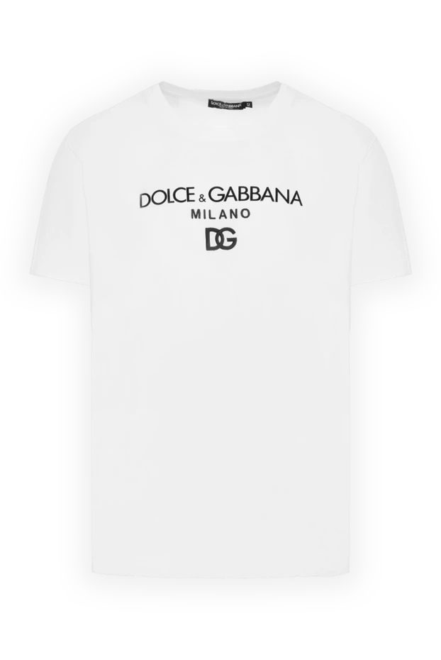 Dolce & Gabbana чоловічі футболка з бавовни біла чоловіча купити фото з цінами 173567 - фото 1