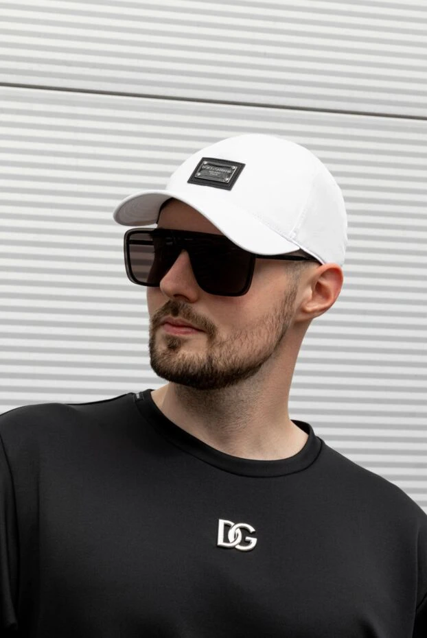 Dolce & Gabbana white cap with a contrast logo patch for men 173569 - photo 2