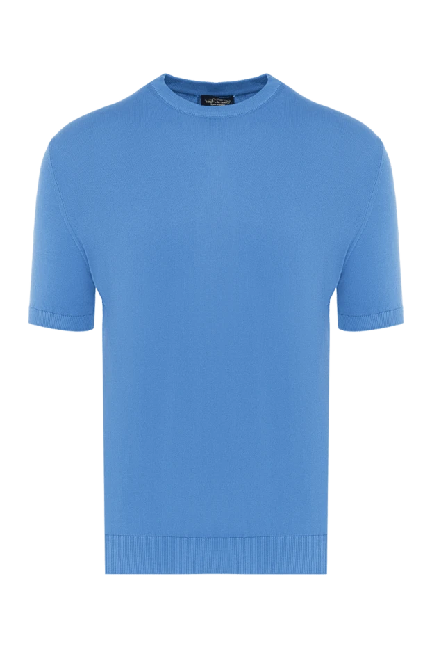 Cesare di Napoli man cotton short sleeve jumper blue for men buy with prices and photos 173587 - photo 1