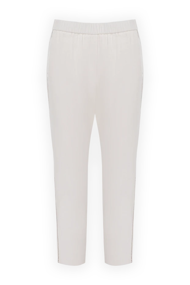 Peserico woman beige acetate and cupra trousers for women buy with prices and photos 173591 - photo 1