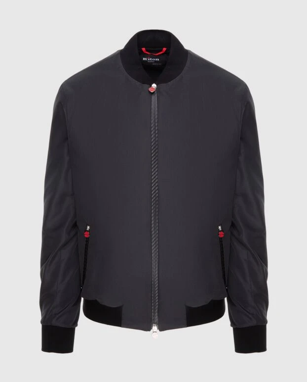 Kiton black polyester jacket for men 173595 - photo 1