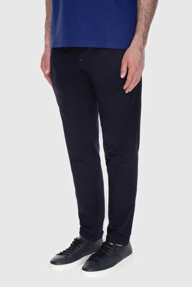 Scissor Scriptor dark blue men's jeans classic drawstring 197003 - photo 3