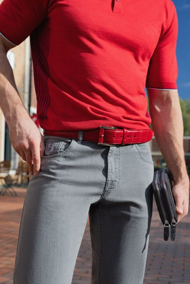 Scissor Scriptor men's gray jeans with logo on the pocket 173607 - photo 2
