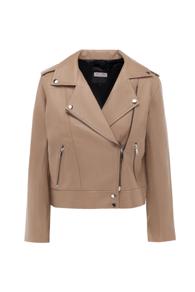 Fleur de Paris woman beige leather jacket for women 173650 - photo 1