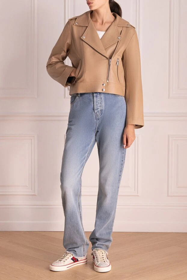 Fleur de Paris woman beige leather jacket for women buy with prices and photos 173650 - photo 2