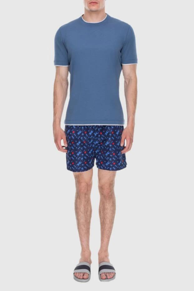 Kiton man blue polyester beach shorts for men 173654 - photo 2