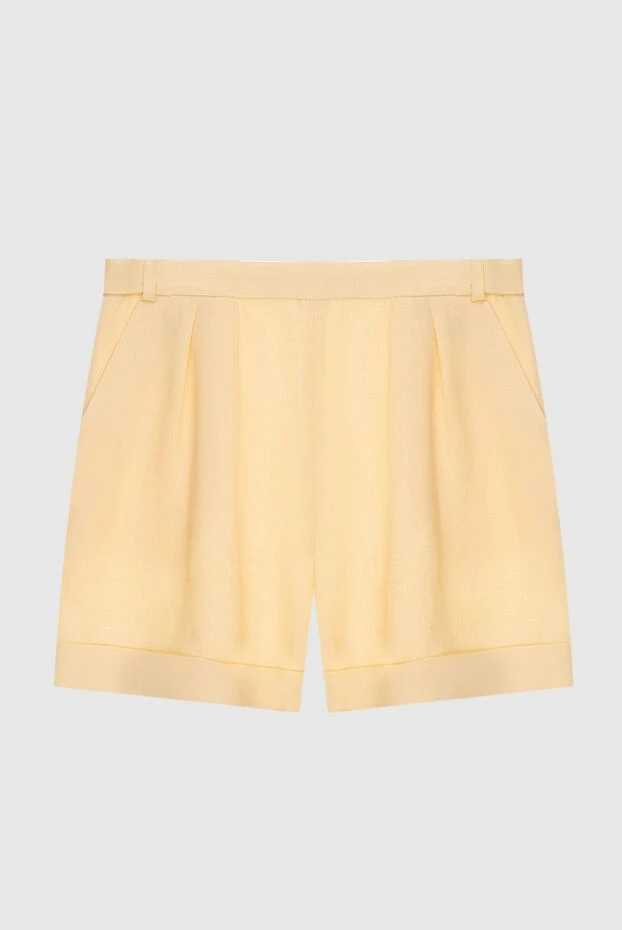 Loro Piana bermuda shorts yellow for women made of linen 173701 - photo 1