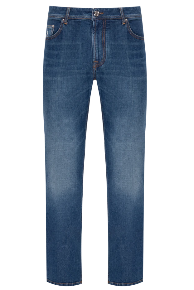 Stefano Ricci джинси з бавовни сині чоловічі 173715 - фото 1