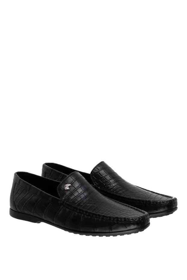 Stefano Ricci мокасини чоловічі зі шкіри алігатора чорні 173731 - фото 3