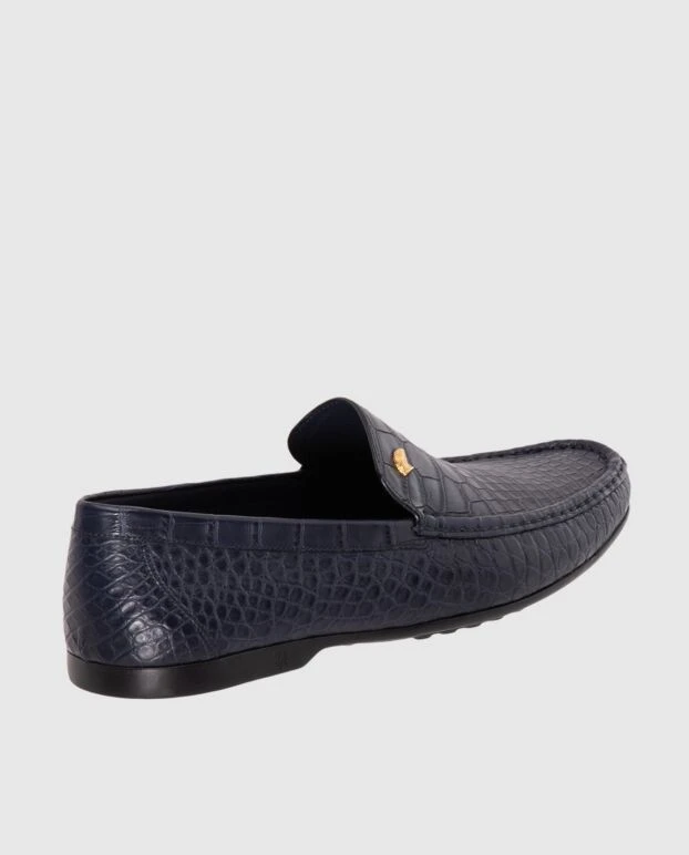 Stefano Ricci мокасини чоловічі зі шкіри алігатора сині 173732 - фото 3