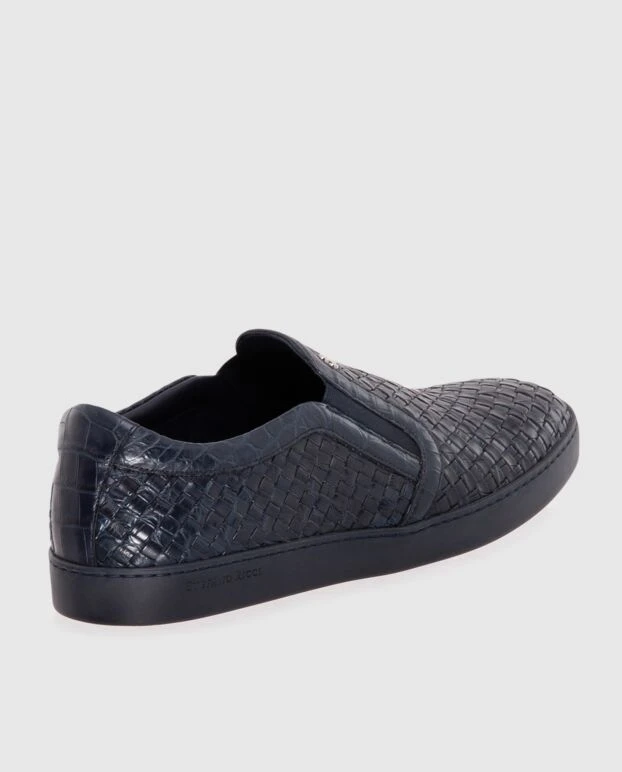 Stefano Ricci лофери чоловічі сині з плетеної шкіри 173735 - фото 3