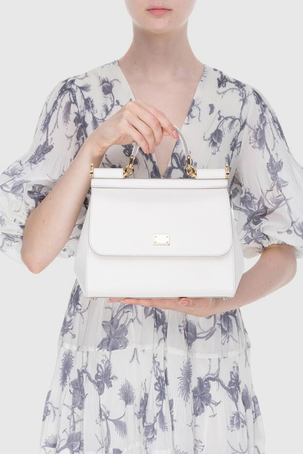 Dolce & Gabbana жіночі сумка зі шкіри біла жіноча купити фото з цінами 173754 - фото 2