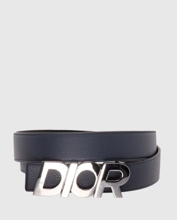 Dior women's blue leather belt with logo 173775 - photo 1