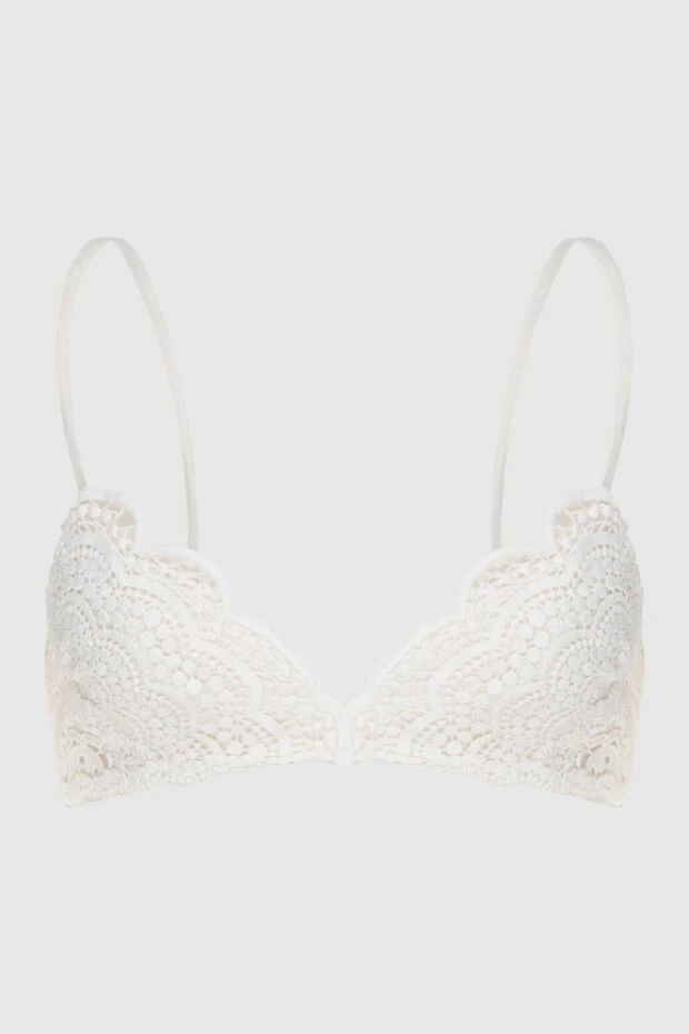 Women's bralette white with lace