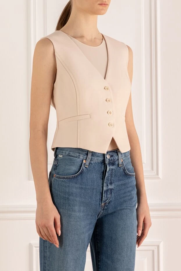 Zimmermann women's beige classic vest with buttons 173816 - photo 3