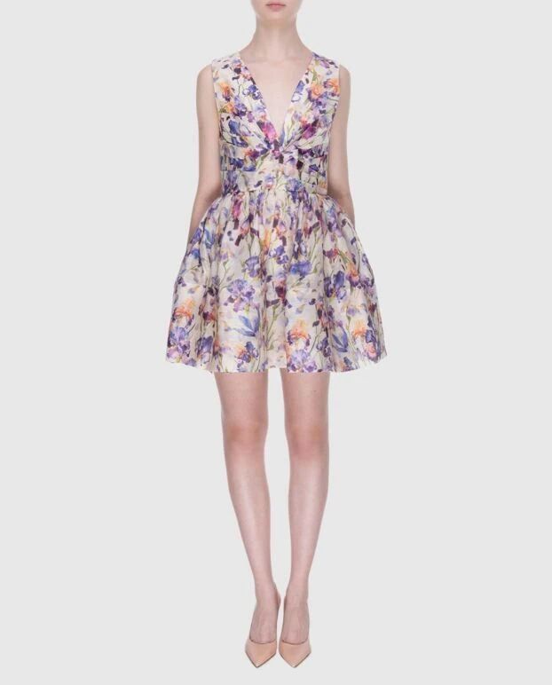 Zimmermann blue women's mini dress with a v-neckline 173822 - photo 2