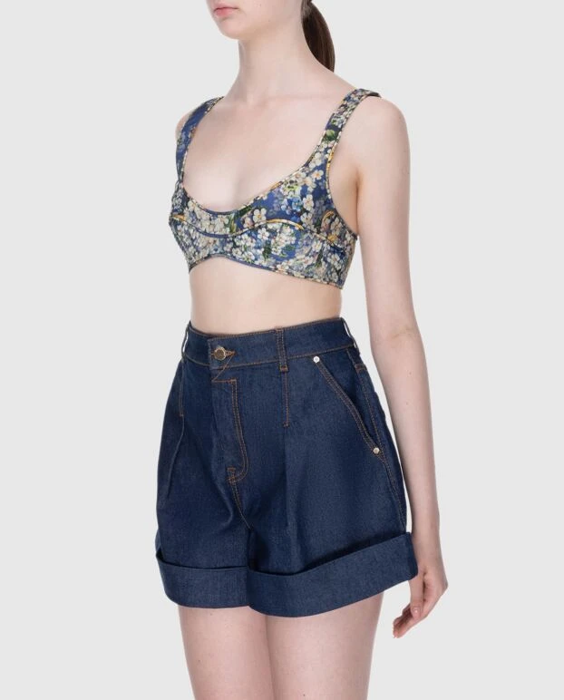 Zimmermann women's blue silk bralette in floral print 173823 - photo 3