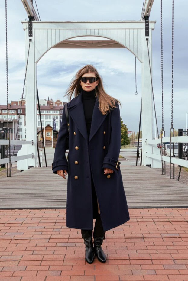 Balmain водолазка жіноча чорна вовняна з металевим лого 173853 - фото 2