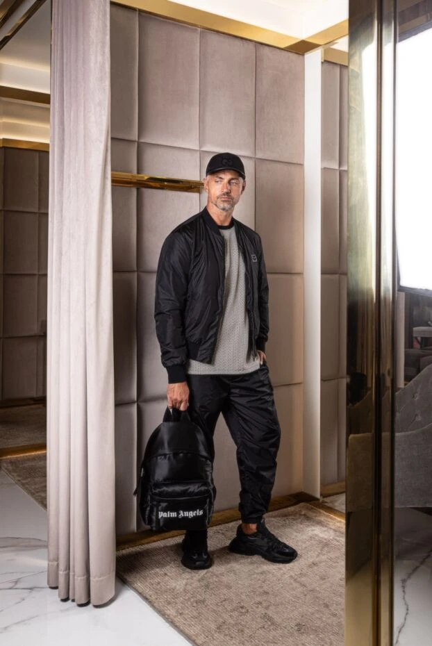 Balmain men's black t-shirt with monogram print 173856 - photo 2