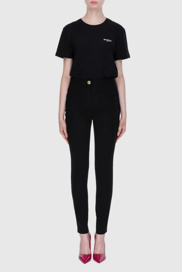 Balmain woman black wool pants for women buy with prices and photos 173858 - photo 2