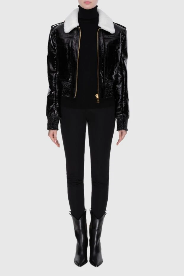 Balmain woman black leather jacket for women buy with prices and photos 173860 - photo 2