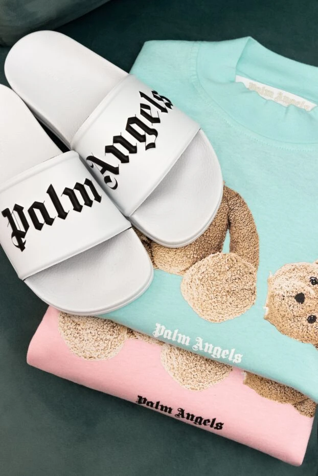 Palm Angels sliders for women white with black logo 173934 - photo 2