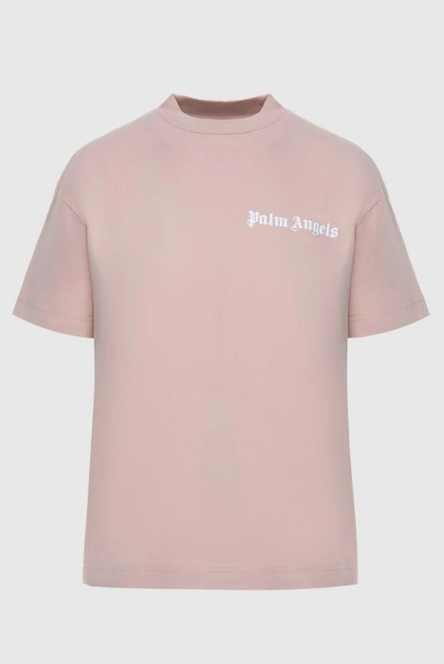 Women's pink T-shirt with white logo