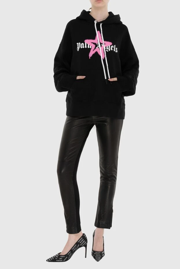 Palm Angels woman cotton hoodie black for women 173949 - photo 2