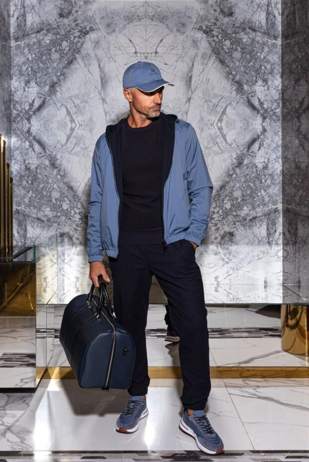 Loro Piana men's blue reversible jacket with hood 173962 - photo 2