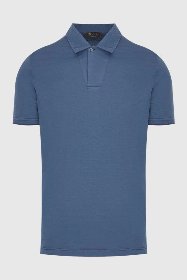 Loro Piana man cotton and silk polo blue for men buy with prices and photos 173969 - photo 1